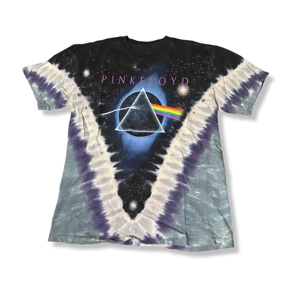 Pink Floyd Liquid Blue Shirt Mens M Tie Dye Dark Side of the Moon Graphic Tee
